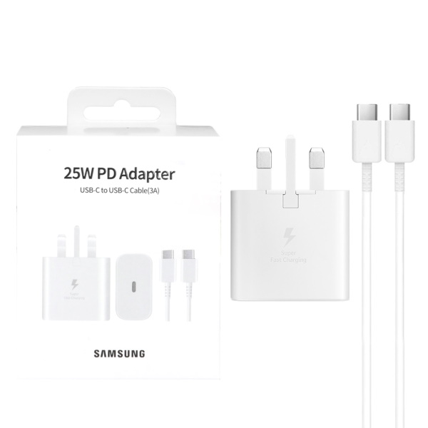 شارژر سامسونگ 25 وات سه پین با کابل اصل