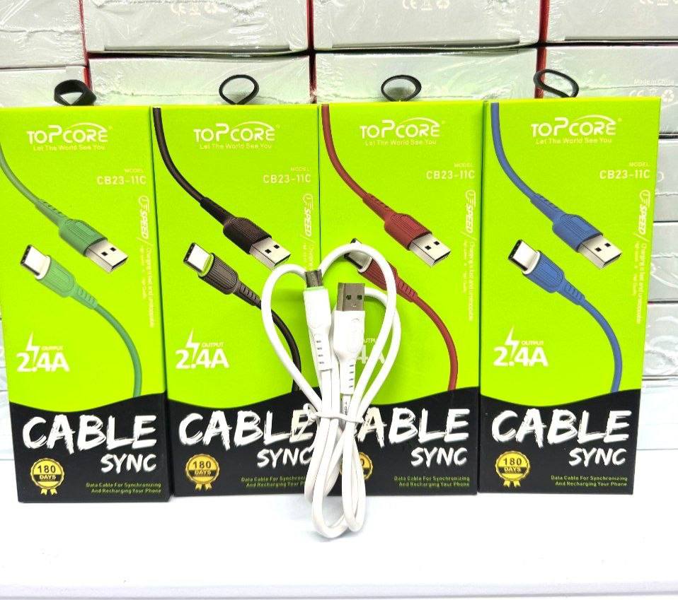 کابل شارژ تایپ سی تاپکور topcore