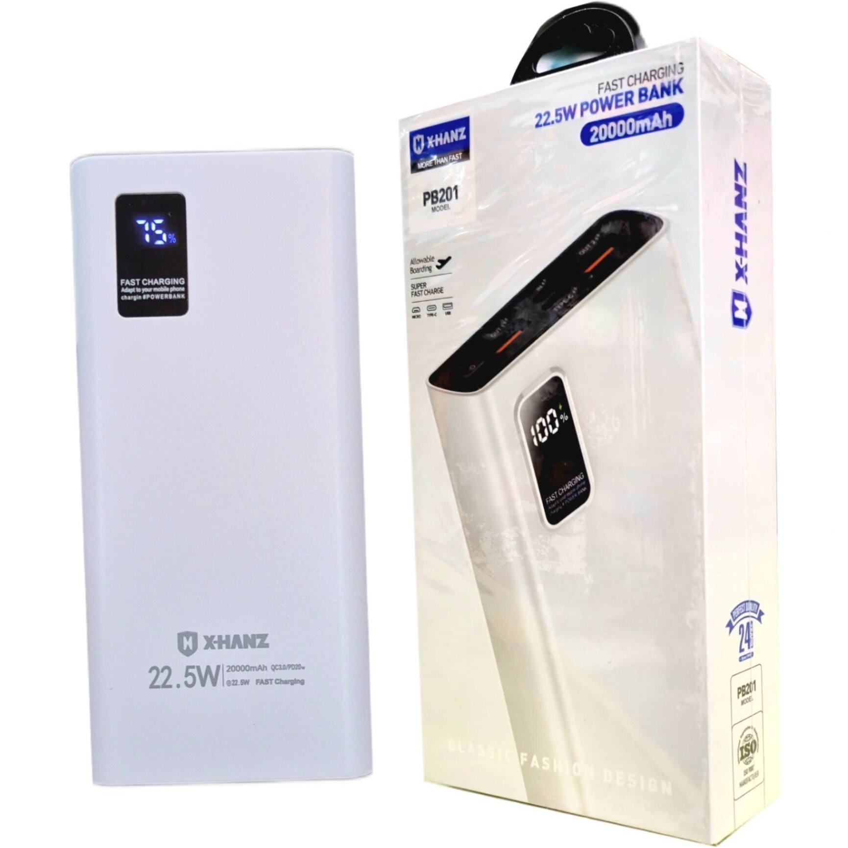 پاوربانک ایکس هانز مدل PB201 ظرفیت 20000 میلی آمپر ساعت