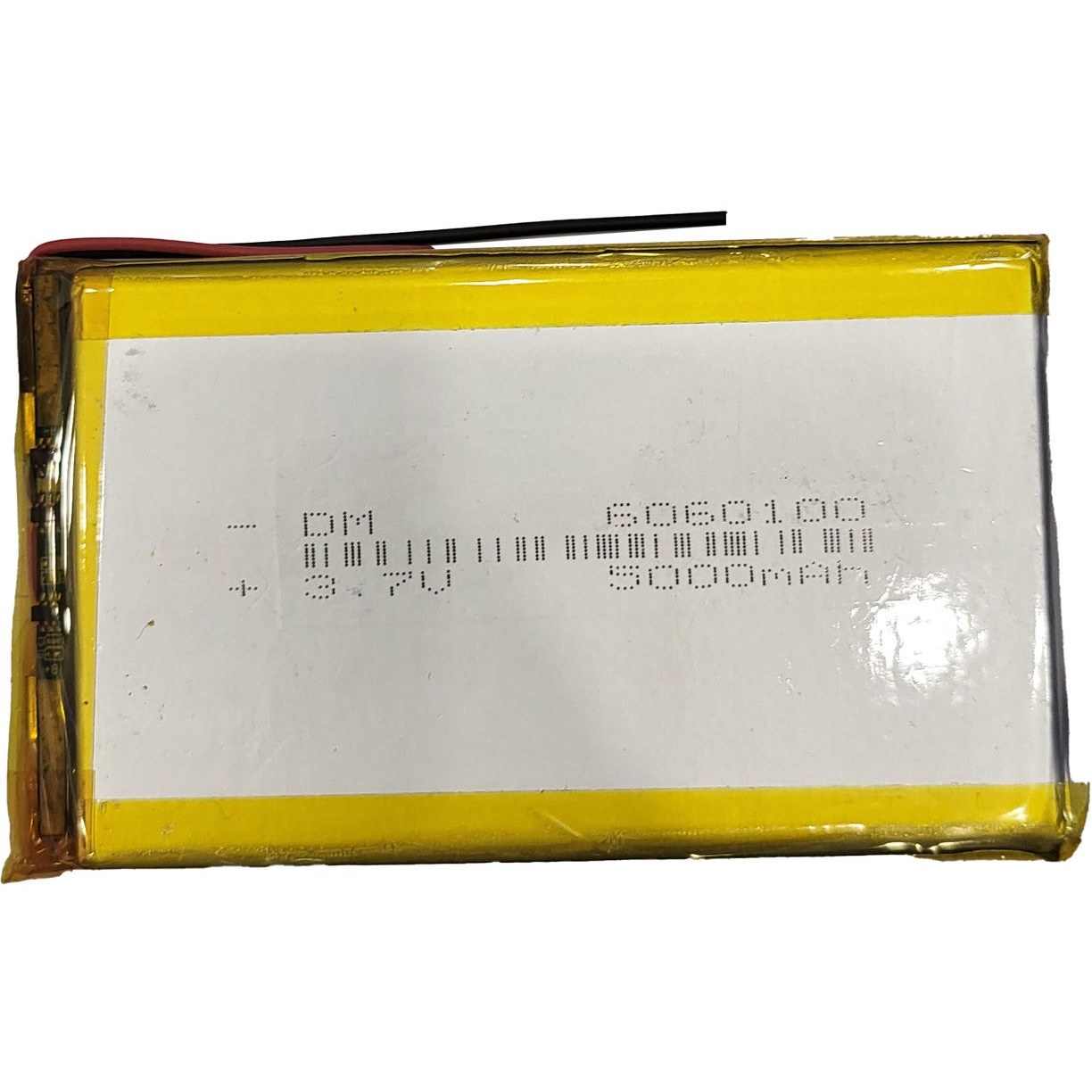 باتری لیتیوم پلیمری 6060100 ظرفیت ۵۰۰۰ میلی آمپر ۳.۷ ولت