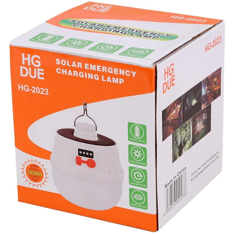 چراغ اضطراری پنل خورشیدی شارژی برند HGDUE مدل HG-2023 عمده