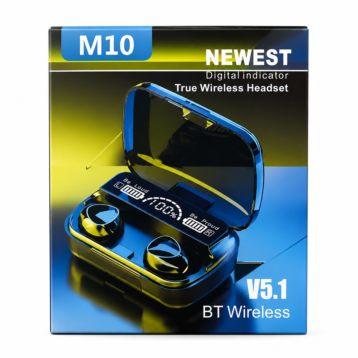 هندزفری بلوتوثی M10 مدل V5.1 با کیس شارژ دیجیتال عمده