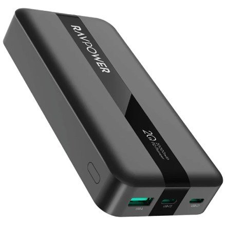 پاوربانک راو پاور مدل RP-PB1235 ظرفیت ۲۰۰۰۰ میلی‌آمپر